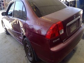 2003 HONDA CIVIC, BURGUNDY, EX, VTEC, 1.7L,  AT,  A25129